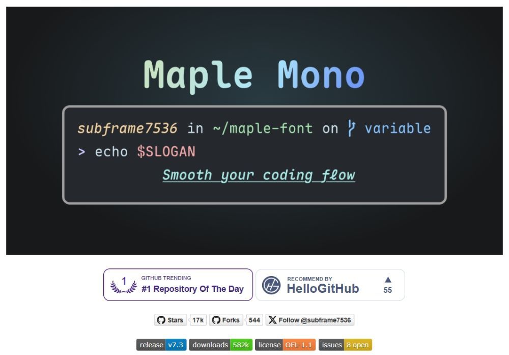 Windows Maple Mono字体安装使用教程