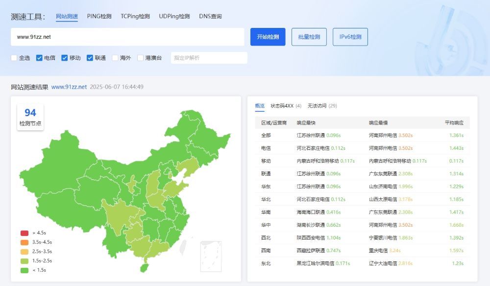 如何判断域名或服务器IP是否被中国大陆限制访问？